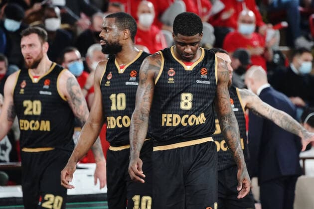 Dwayne Bacon (AS Monaco) - Will Thomas (AS Monaco) BASKETBALL : AS Monaco vs Real Madrid - Euroleague - Monaco - 28 01 2022 NorbertScanella Panoramic 