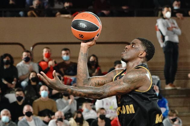 Dwayne Bacon (AS Monaco) BASKETBALL : AS Monaco vs Real Madrid - Euroleague - Monaco - 28 01 2022 NorbertScanella Panoramic 