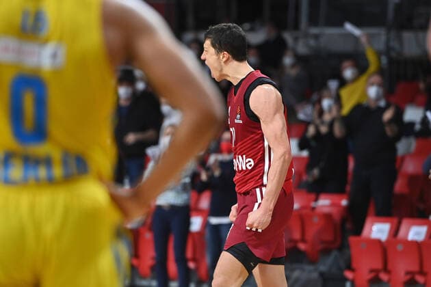 VLADIMIR LUCIC FCB , Jubel,Freude,Begeisterung, Action Basketball EuroLeague 23 Spieltag FC Bayern Muenchen Alba Berlin am 28 01 2022 A U D I D O M E