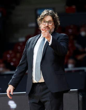 28 01 2022, Basketball Euroleague, FC Bayern Basketball vs Alba Berlin, Audi Dome Munich, sports, in picture coach Andrea Trinchieri FCB Basketball