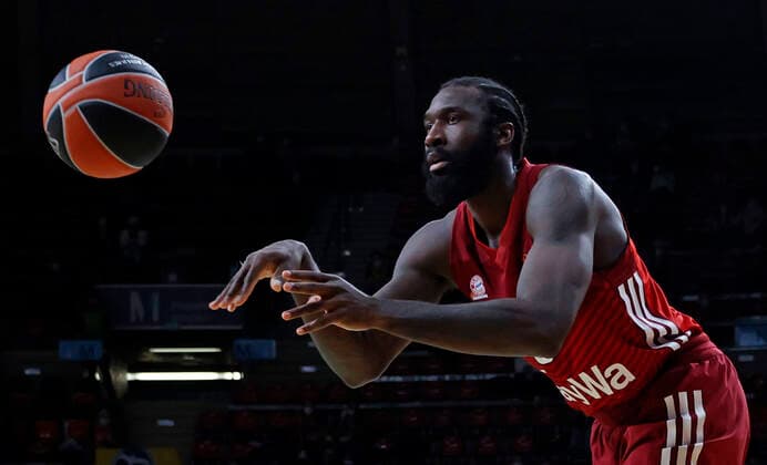 28 01 2022, Basketball Euroleague, FC Bayern Basketball vs Alba Berlin, Audi Dome Munich, sports, in the picture Othello Hunter FCB Basketball
