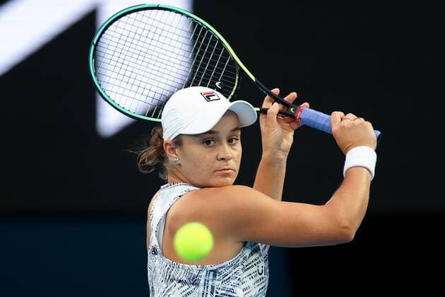 Mandatory Credit: Photo by Ella Ling Shutterstock (12778013l) Ashleigh Barty during the Women s Singles Final Australian Open, Day Thirteen, Tennis, Melbourne Park, Melbourne, Australia - 29 Jan 2022 Australian Open, Day Thirteen, Tennis, Melbourne Park, Melbourne, Australia - 29 Jan 2022 Copyright: xEllaxLing Shutterstockx 12778013l