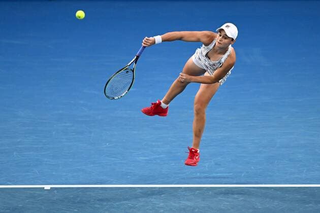 Mandatory Credit: Photo by James Gourley Shutterstock (12778010j) Ashleigh Barty during the Women s Singles Final Australian Open, Day Thirteen, Tennis, Melbourne Park, Melbourne, Australia - 29 Jan 2022 Australian Open, Day Thirteen, Tennis, Melbourne Park, Melbourne, Australia - 29 Jan 2022 Copyright: xJamesxGourley Shutterstockx 12778010j