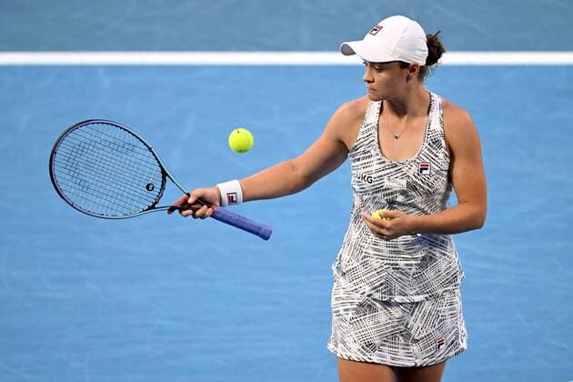 Mandatory Credit: Photo by James Gourley Shutterstock (12778010k) Ashleigh Barty during the Women s Singles Final Australian Open, Day Thirteen, Tennis, Melbourne Park, Melbourne, Australia - 29 Jan 2022 Australian Open, Day Thirteen, Tennis, Melbourne Park, Melbourne, Australia - 29 Jan 2022 Copyright: xJamesxGourley Shutterstockx 12778010k