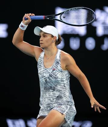 Mandatory Credit: Photo by Ella Ling Shutterstock (12778013r) Ashleigh Barty during the Women s Singles Final Australian Open, Day Thirteen, Tennis, Melbourne Park, Melbourne, Australia - 29 Jan 2022 Australian Open, Day Thirteen, Tennis, Melbourne Park, Melbourne, Australia - 29 Jan 2022 Copyright: xEllaxLing Shutterstockx 12778013r