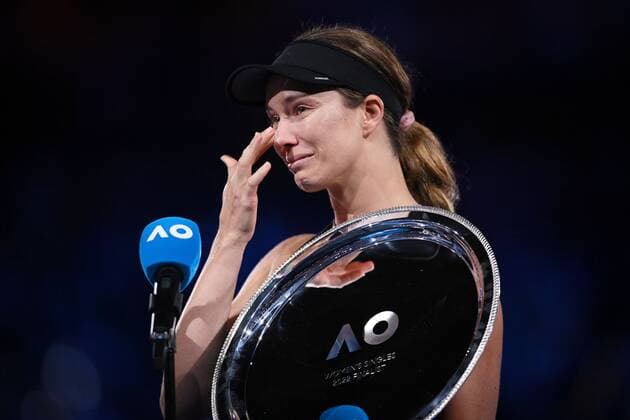 Mandatory Credit: Photo by James Gourley Shutterstock (12778010bx) Danielle Collins, runner-up in the Women s Singles Final Australian Open, Day Thirteen, Tennis, Melbourne Park, Melbourne, Australia - 29 Jan 2022 Australian Open, Day Thirteen, Tennis, Melbourne Park, Melbourne, Australia - 29 Jan 2022  Copyright: xJamesxGourley Shutterstockx 12778010bx