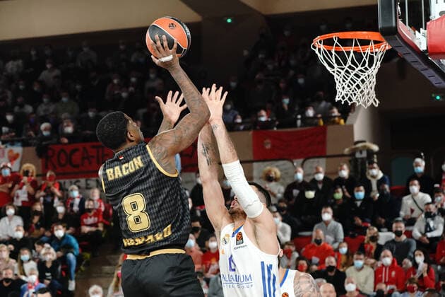 Dwayne Bacon (AS Monaco) BASKETBALL : AS Monaco vs Real Madrid - Euroleague - Monaco - 28 01 2022 NorbertScanella Panoramic 