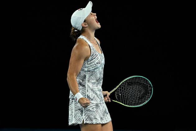 TENNIS AUSTRALIAN OPEN, Ashleigh Barty of Australia celebrates after winning the Women?s singles final against Danielle Collins of the USA on Day 13 of the Australian Open, at Melbourne Park, in Melbourne, Saturday, January 29, 2022. ( NO ARCHIVING, EDITORIAL USE ONLY, NO USE IN BOOKS WITHOUT CONSENT MELBOURNE VIC AUSTRALIA  Copyright: xDEANxLEWINSx 20220129001618093592
