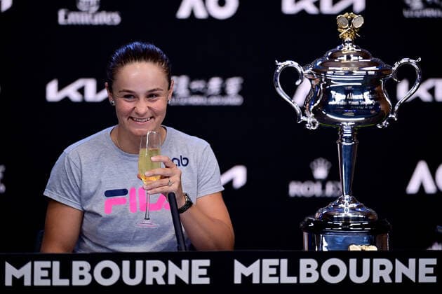 Tennis, Australian Open, womens final, Asleigh Barty defeats Danielle Collins. Press conference