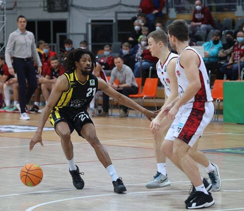 Rohndell Domminic Goodwin Kirchheim 21 , Bayer Giants Leverkusen vs VfL Kirchheim Knights, Basketball, 2 Bundesliga, 22 Spieltag, 29 01 2022, Bayer Giants Leverkusen vs VfL Kirchheim Knights, Basketball, 2 Bundesliga, 22 Spieltag, 29 01 2022, Photo EIBNER Joerg Niebergall Leverkusen Copyright: xJoergxNiebergall Eibner-Pressefox EP_JNL