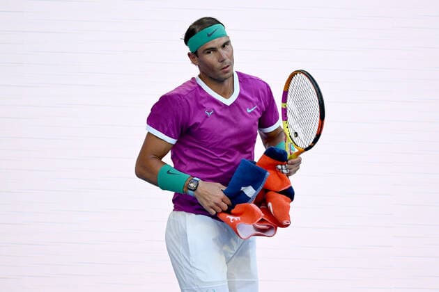 TENNIS AUSTRALIAN OPEN, Spain?s Rafael Nadal is seen before his men?s singles final with Russia?s Daniil Medveded on Day 14 of the Australian Open at Melbourne Park in Melbourne, Saturday, January 29, 2022. ( NO ARCHIVING, EDITORIAL USE ONLY, NO USE IN BOOKS WITHOUT CONSENT MELBOURNE VIC AUSTRALIA  Copyright: xDEANxLEWINSx 20220130001618398064