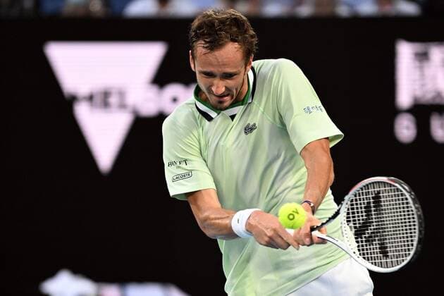 Mandatory Credit: Photo by James Gourley Shutterstock (12778011bv) Daniil Medvedev during the Men s Singles final Australian Open, Day Fourteen, Tennis, Melbourne Park, Melbourne, Australia - 30 Jan 2022 Australian Open, Day Fourteen, Tennis, Melbourne Park, Melbourne, Australia - 30 Jan 2022  Copyright: xJamesxGourley Shutterstockx 12778011bv