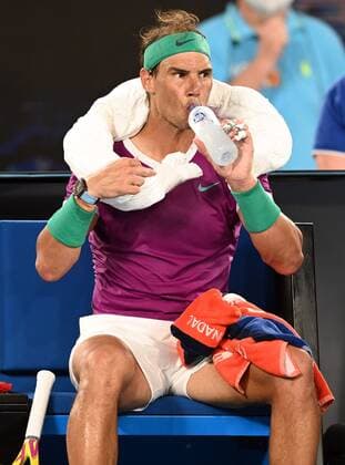 Mandatory Credit: Photo by James Gourley Shutterstock (12778011cn) Rafael Nadal during the Men s Singles final Australian Open, Day Fourteen, Tennis, Melbourne Park, Melbourne, Australia - 30 Jan 2022 Australian Open, Day Fourteen, Tennis, Melbourne Park, Melbourne, Australia - 30 Jan 2022 Copyright: xJamesxGourley Shutterstockx 12778011cn