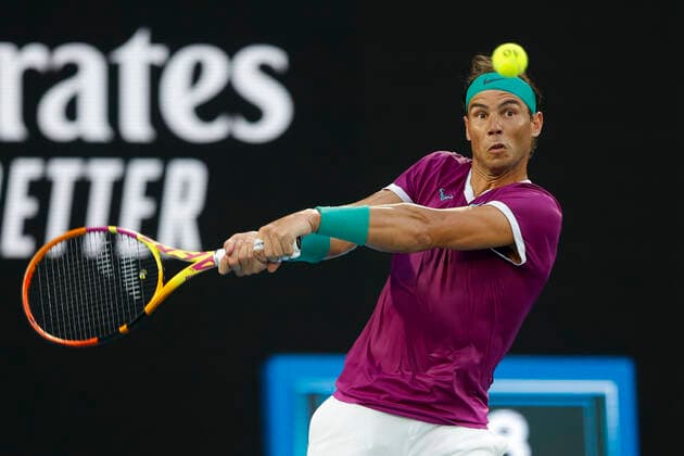 Rafael Nadal ESP , Final, Final Tennis Australian Open 2022 Grand Slam Melbourne Park Melbourne Victoria Australia 30 January 2022 Copyright: xJuergenxHasenkopfx