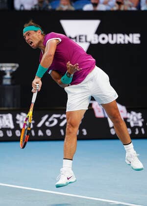 Rafael Nadal ESP , Final, Final Tennis Australian Open 2022 Grand Slam Melbourne Park Melbourne Victoria Australia 30 January 2022 Copyright: xJuergenxHasenkopfx