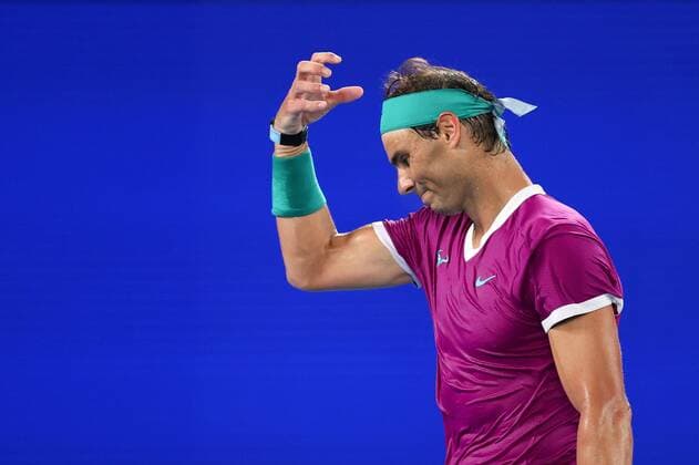 Mandatory Credit: Photo by Ella Ling Shutterstock (12778014av) Rafael Nadal during the Men s Singles final Australian Open, Day Fourteen, Tennis, Melbourne Park, Melbourne, Australia - 30 Jan 2022 Australian Open, Day Fourteen, Tennis, Melbourne Park, Melbourne, Australia - 30 Jan 2022 Copyright: xEllaxLing Shutterstockx 12778014av