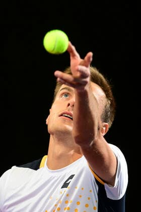 Kacper Zuk (Pol) TENNIS : Open Sud de France 2022 - Qualifs - Montpellier - 30 01 2022 JBAutissier Panoramic 