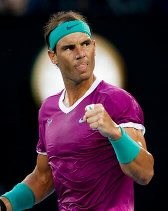 Rafael Nadal ESP makes fist and cheers,jubilation,joy,emotion,final,final tennis Australian Open 2022 Grand Slam Melbourne Park Melbourne Victoria Australia 30 January 2022 Copyright: xJuergenxHasenkopfx