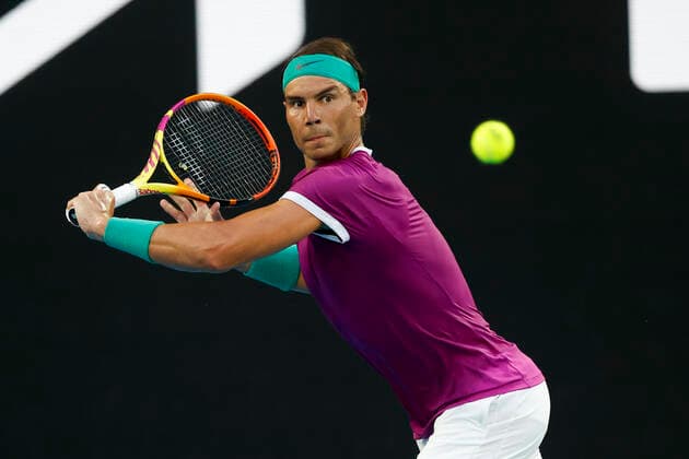 Rafael Nadal (ESP), Finale, Endspiel Tennis - Australian Open 2022 - Grand Slam - Melbourne Park - Melbourne - Victoria - Australia - 30 January 2022. *** Rafael Nadal ESP , Final, Final Tennis Australian Open 2022 Grand Slam Melbourne Park Melbourne Victoria Australia 30 January 2022 Copyright: xJuergenxHasenkopfx