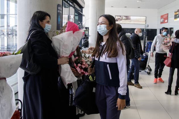 Tennis, Australian Open Junior winner Petra Marcinko arriving in Zagreb