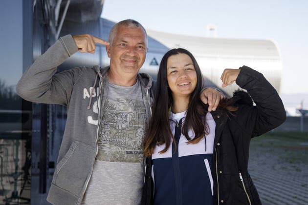 Australian Open junior winner Petra Marcinko has returned home Petra Marcinko with her father Vjeko Marcinko can be seen at the airport in Zagreb, Croatia on January 30, 2022. Young tennis player Petra Marcinko, who won the junior title at the first Grand Slam tournament of this season, has returned home to the Australian Open. She was greeted at the airport by family and friends. DavorxPuklavec PIXSELL