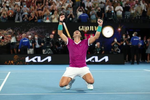 Tennis, Australian Open, final, winner Rafael Nadal