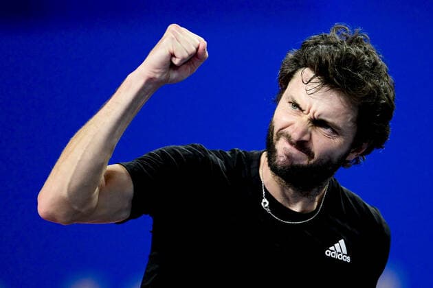 Gilles Simon (Fra) TENNIS : Open Sud de France 2022 - Montpellier - 29 01 2022 JBAutissier Panoramic 