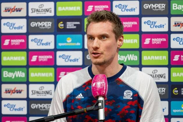 Leon Radosevic 43 FC Bayern interview, FC Bayern Basketball vs medi Bayreuth, easyCredit BBL, 30 01 2022 Munich Bavaria Germany Copyright: xkolbert-press UlrichxGamelx
