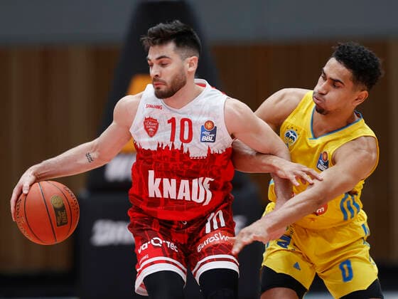 30 01 2022, basketball, BBL, main round, s Oliver Wuerzburg Alba Berlin, GER, Wuerzburg, tectake Arena picture v, li Luciano Parodi s Oliver Wuerzburg and Maodo Lo ALBA BERLIN Copyright: HMBxMedia xHeikoxBecker