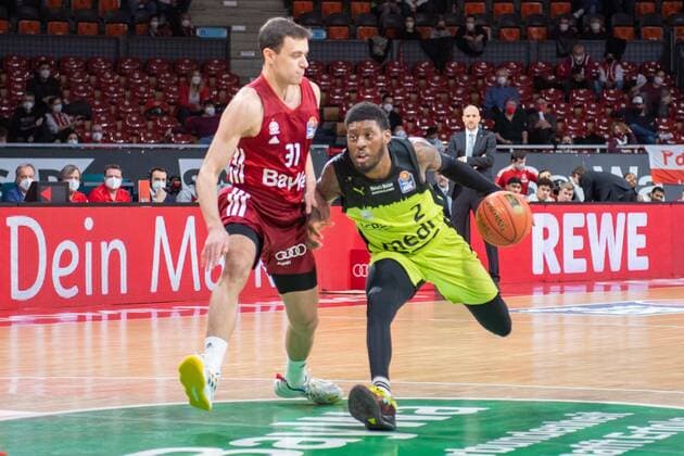 Zan Mark Sisko 31 FC Bayern , Sacar Anim 2 medi Bayreuth , FC Bayern Basketball vs medi Bayreuth, easyCredit BBL, 30 01 2022 Muenchen Bayern Germany Copyright: xkolbert-press UlrichxGamelx