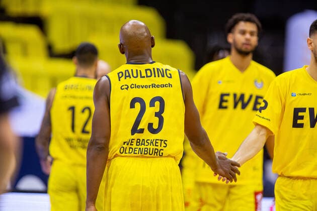 Oldenburg, Lower Saxony, DEU, 30 01 2022, Rickey Paulding EWE Baskets Oldenburg EWE Baskets Oldenburg vs Telekom Baskets Bonn 1 Basketball Bundesliga Saison 2021 2022, 19 Spieltag, Grosse EWE Arena EWE Baskets Oldenburg vs Telekom Baskets Bonn