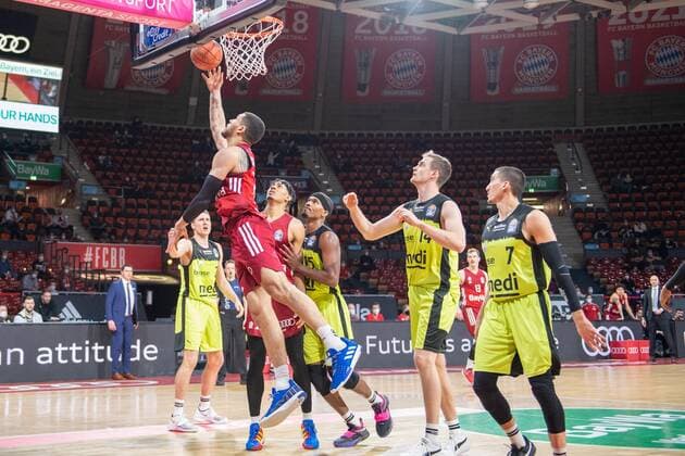 Gavin Schilling 34 FC Bayern , FC Bayern Basketball vs medi Bayreuth, easyCredit BBL, 30 01 2022 Munich Bavaria Germany Copyright: xkolbert-press UlrichxGamelx