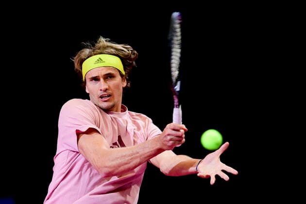 entrainement de Alexander Zverev (Ger) TENNIS : Open Sud de France 2022 - Montpellier - 30 01 2022 JBAutissier Panoramic 