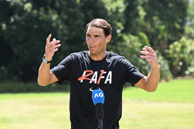 January 31, 2022: Rafael Nadal is interviewed by the world media at Government House after winning the 2022 Australian Open in Melbourne, Australia. Cal Media Melbourne Australia - ZUMAc04_ 20220131_zaf_c04_023 Copyright: xSydneyxLowx