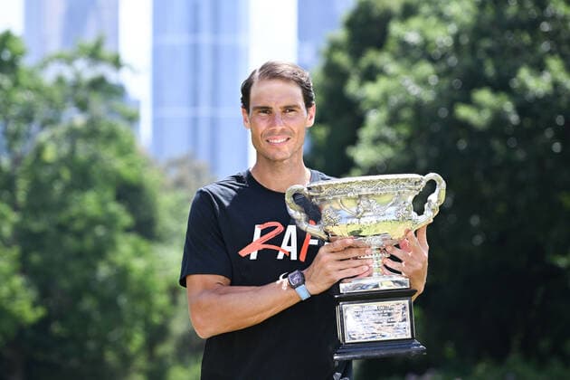Tennis, Australian Open, winner Rafael Nadal - photo shoot