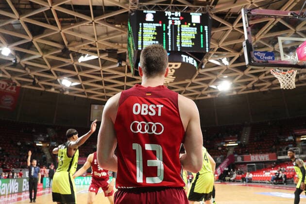 Andreas Obst Bayern Basketball, 13 GER, FC Bayern Basketball vs medi bayreuth, 1 Bundesliga, season 2021 2022, 30 01 2022, GER, FC Bayern Basketball vs medi bayreuth, 1 Bundesliga, season 2021 2022, 30 01 2022, Muenchen Copyright: xEIBNER MarcelxEngelbrechtx EP_EER