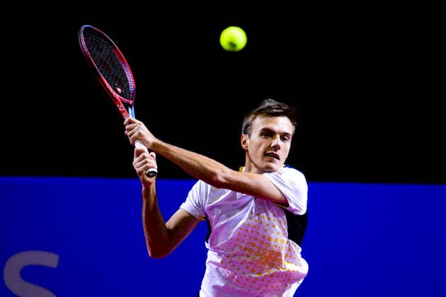 Kacper Zuk (Pol) TENNIS : Open Sud de France 2022 - Montpellier - Qualifs - 31 01 2022 JBAutissier Panoramic 