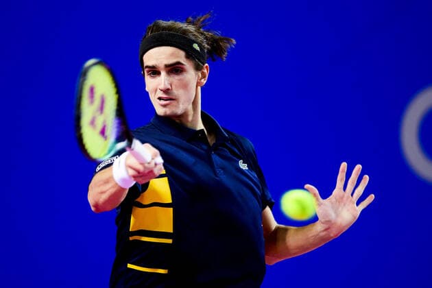 Pierre Hugues Herbert (Fra) TENNIS : Open Sud de France 2022 - Montpellier - Qualifs - 31 01 2022 JBAutissier Panoramic 