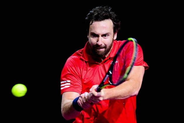 Ernest Gulbis (Lat) TENNIS : Open Sud de France 2022 - Montpellier - Qualifs - 31 01 2022 JBAutissier Panoramic 