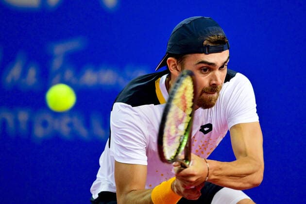 Benjamin Bonzi (Fra) TENNIS : Open Sud de France 2022 - Montpellier - 31 01 2022 JBAutissier Panoramic 