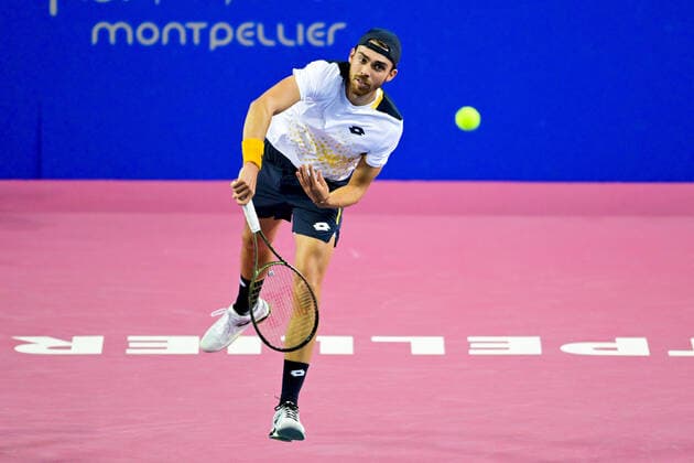 Benjamin Bonzi (Fra) TENNIS : Open Sud de France 2022 - Montpellier - 31 01 2022 JBAutissier Panoramic 