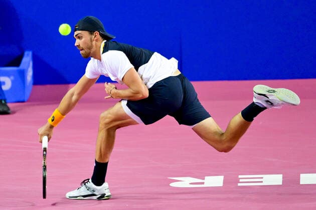 Benjamin Bonzi (Fra) TENNIS : Open Sud de France 2022 - Montpellier - 31 01 2022 JBAutissier Panoramic 