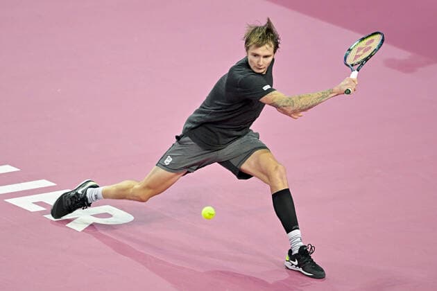 Alexander Bublik (Kaz) TENNIS : Open Sud de France 2022 - Montpellier - 31 01 2022 JBAutissier Panoramic 