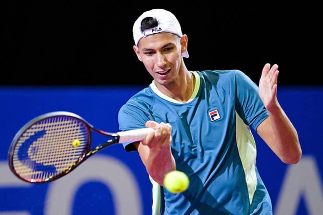 Alexei Popyrin (Aus) TENNIS : Open Sud de France 2022 - Montpellier - 01 02 2022 JBAutissier Panoramic 