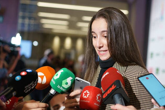 January 31, 2022, Madrid, Spain: Adriana Cerezo seen during the celebration of the VI Gala of the Sports Journalists in Madrid..The mayor of Madrid, Jose Luis Martinez-Almeida, was one of the award winners of the Madrid Sports Press Association (APDM), which presented its annual awards at the gala. The awards are intended to recognize the contribution made in favor of during 2021 by all the agents involved in this activity: athletes, companies, entities, clubs and journalists. Madrid Spain - ZUMAs197 0149511808st Copyright: xAtilanoxGarciax