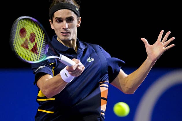 Pierre Hugues Herbert (Fra) TENNIS : Open Sud de France 2022 - Montpellier - 01 02 2022 JBAutissier Panoramic 