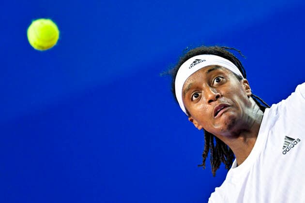 Mikael Ymer (Swe) TENNIS : Open Sud de France 2022 - Montpellier - 01 02 2022 JBAutissier Panoramic 