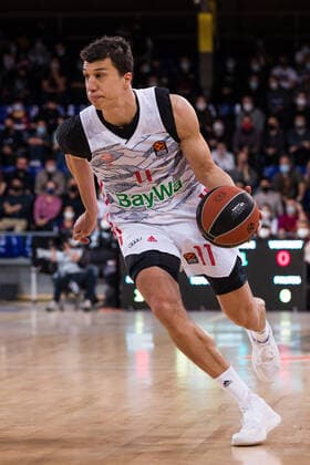 February 1, 2022, Barcelona, Barcelona, Spain: Vladimir Lucic of Bayern Munich in action during the Turkish Airlines EuroLeague match between FC Barcelona, Barca and FC Bayern Munich at Palau Blaugrana on February 01, 2022 in Barcelona, Spain. Barcelona Spain - ZUMAa181 20220201_zaa_a181_001 Copyright: xJavierxBorregox