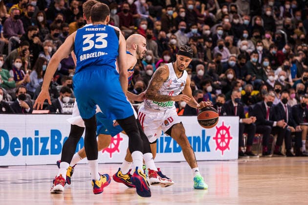 February 1, 2022, Barcelona, Barcelona, Spain: Nick Weiler-Babb of Bayern Munich in action during the Turkish Airlines EuroLeague match between FC Barcelona, Barca and FC Bayern Munich at Palau Blaugrana on February 01, 2022 in Barcelona, Spain. Barcelona Spain - ZUMAa181 20220201_zaa_a181_003 Copyright: xJavierxBorregox