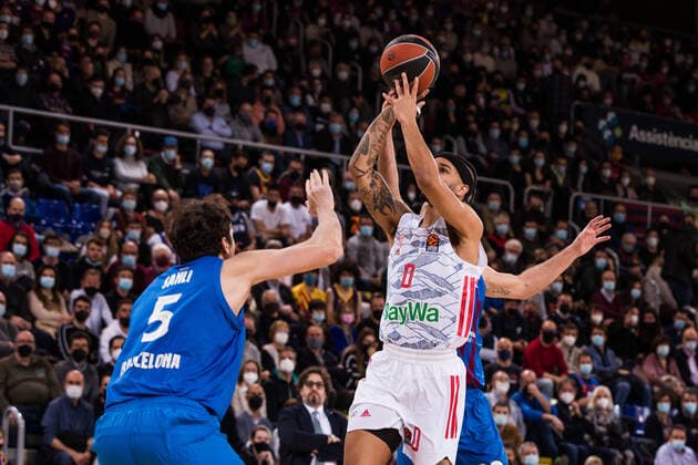 February 1, 2022, Barcelona, Barcelona, Spain: Nick Weiler-Babb of Bayern Munich in action during the Turkish Airlines EuroLeague match between FC Barcelona, Barca and FC Bayern Munich at Palau Blaugrana on February 01, 2022 in Barcelona, Spain. Barcelona Spain - ZUMAa181 20220201_zaa_a181_009 Copyright: xJavierxBorregox